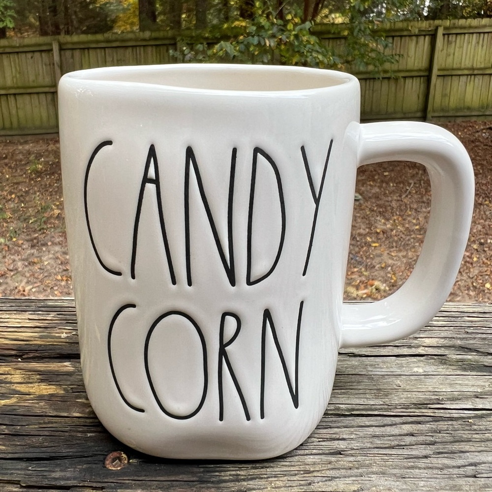 RAE DUNN White CANDY CORN Ceramic Mug